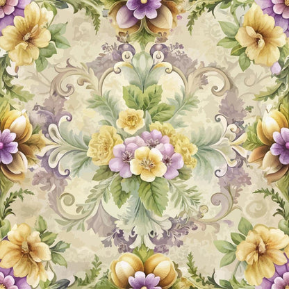 Baroque Florals Pattern 93 Quilting Cotton Fabric