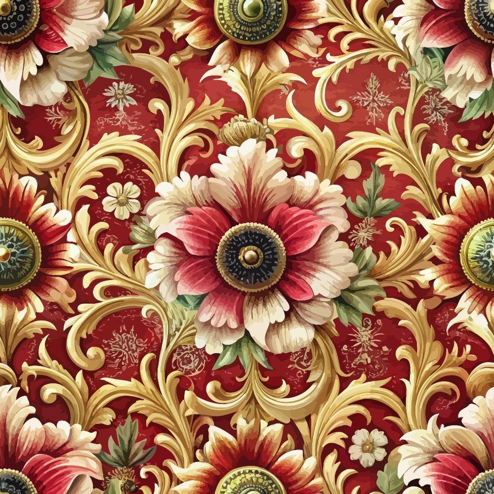 Baroque Florals Pattern 44 Quilting Cotton Fabric