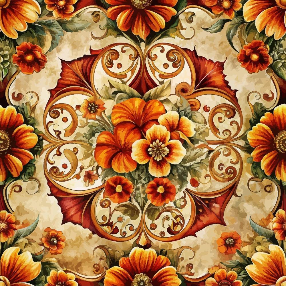Baroque Florals Pattern 41 Quilting Cotton Fabric