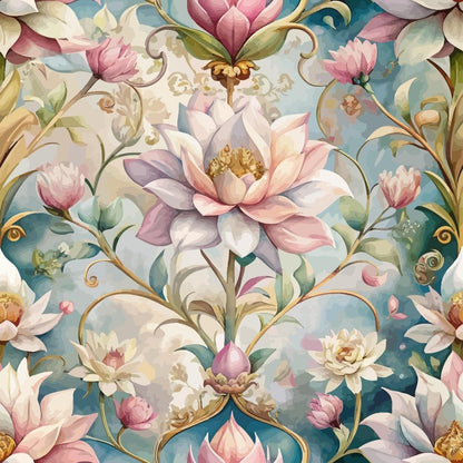 Baroque Florals Pattern 37 Quilting Cotton Fabric