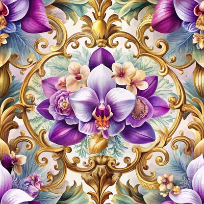 Baroque Florals Pattern 30 Quilting Cotton Fabric