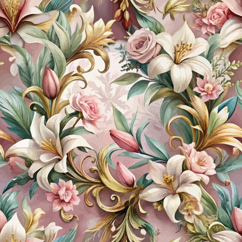 Baroque Florals Pattern 11 Quilting Cotton Fabric