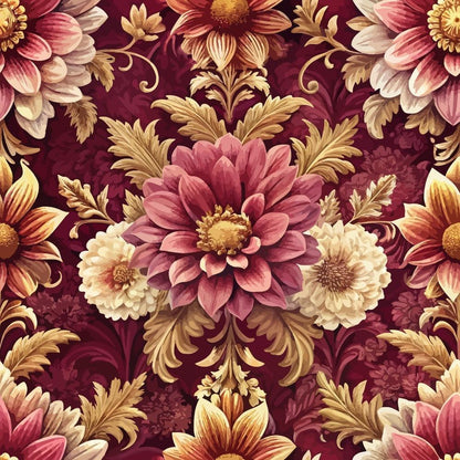 Baroque Florals Pattern 6 Quilting Cotton Fabric