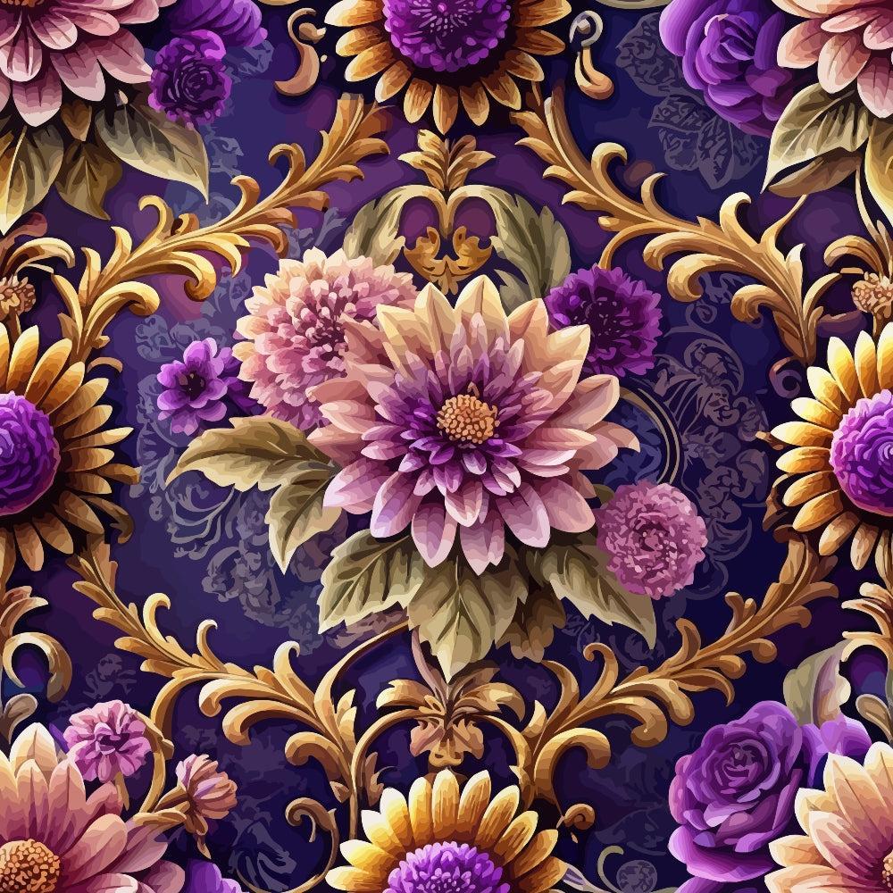 Baroque Florals Pattern 3 Quilting Cotton Fabric
