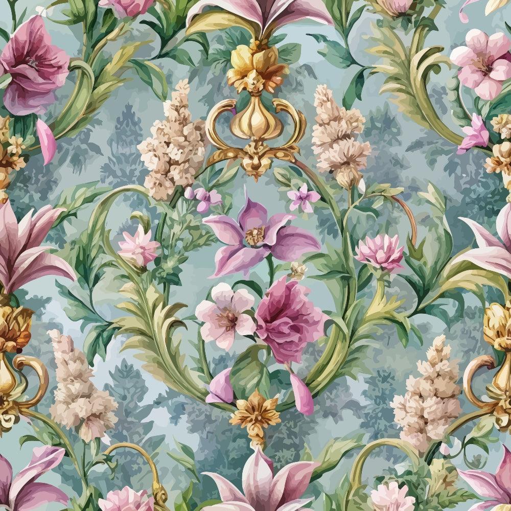 Baroque Florals Pattern 213 Quilting Cotton Fabric