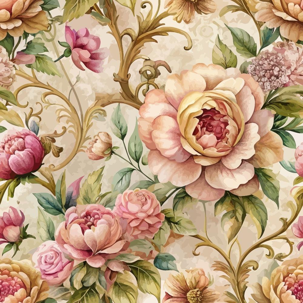 Baroque Florals Pattern 212 Quilting Cotton Fabric