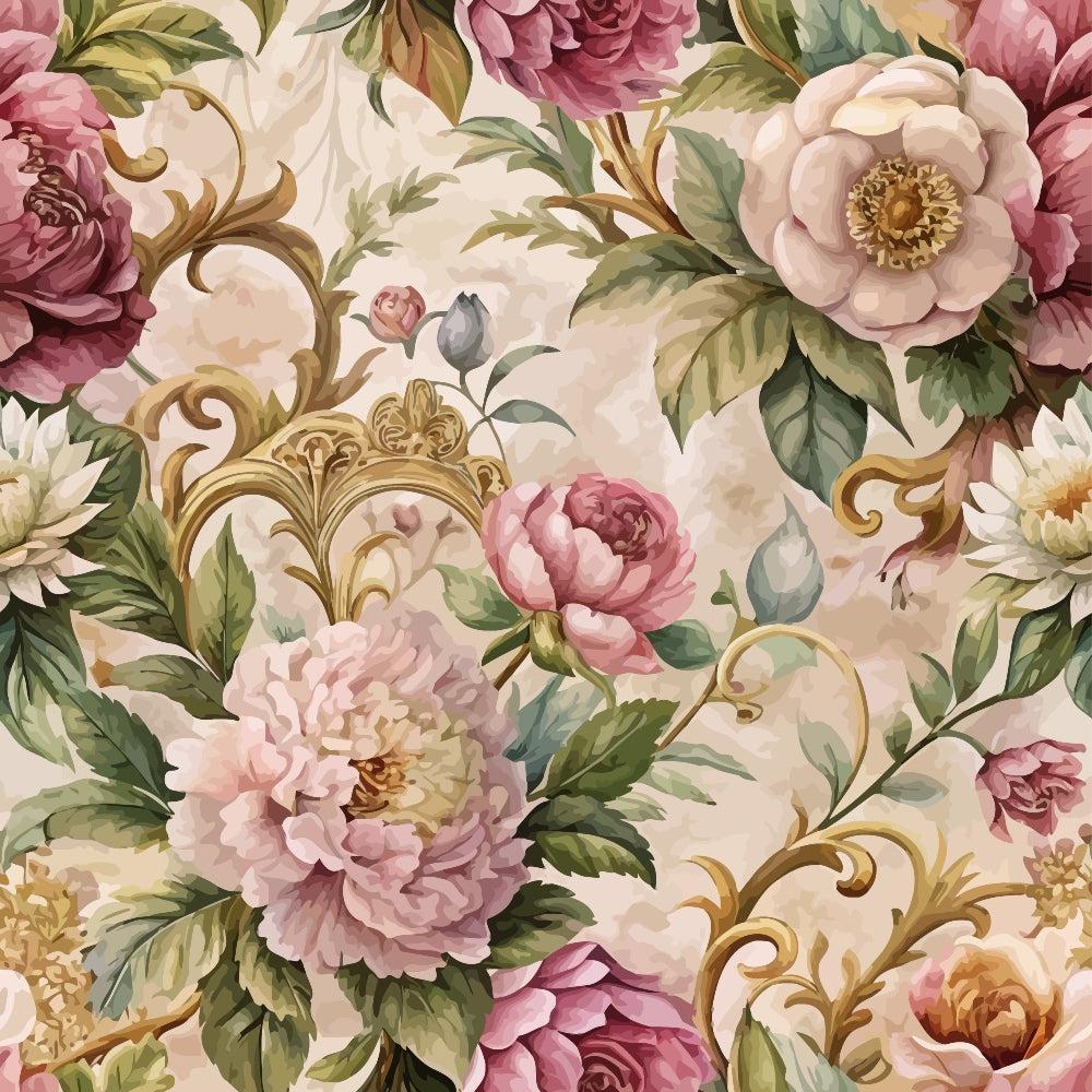 Baroque Florals Pattern 210 Quilting Cotton Fabric