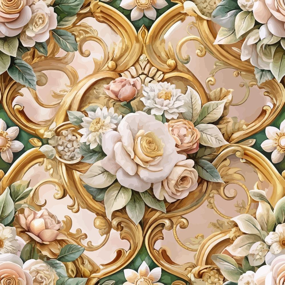 Baroque Florals Pattern 205 Quilting Cotton Fabric