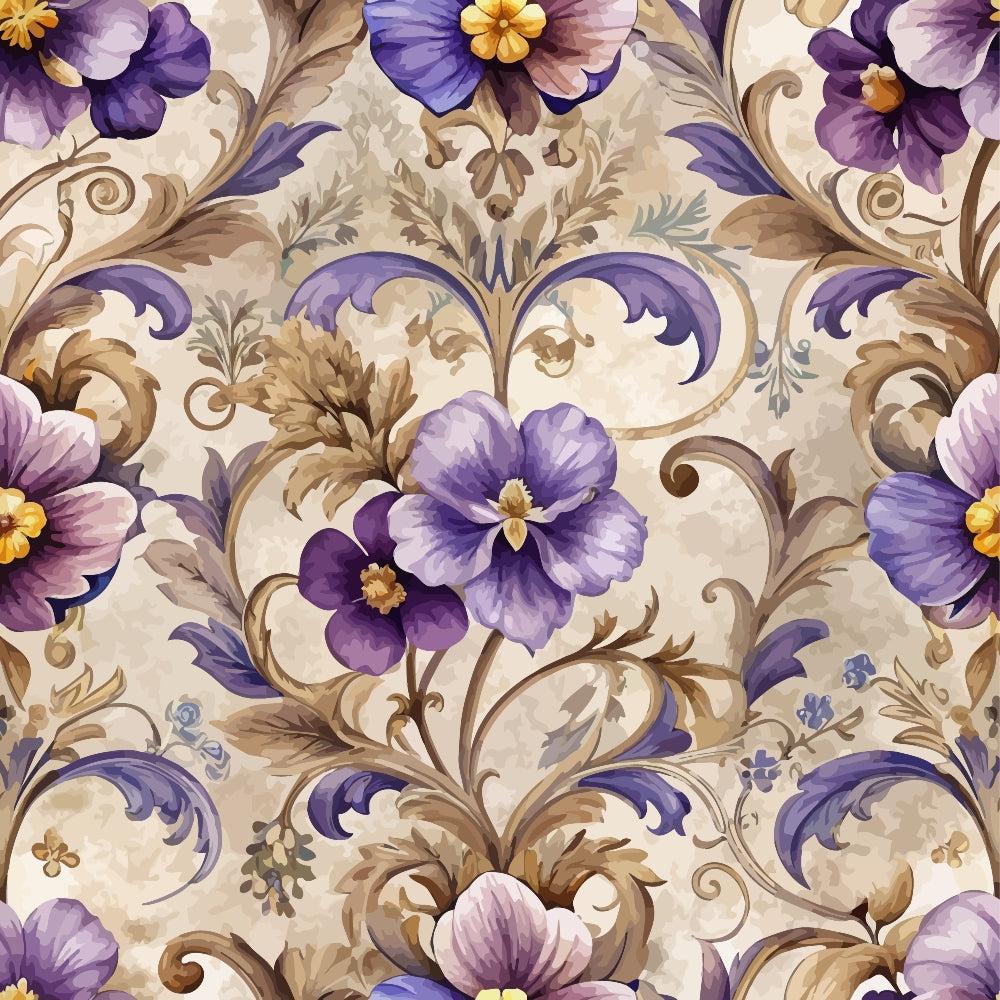 Baroque Florals Pattern 220 Quilting Cotton Fabric