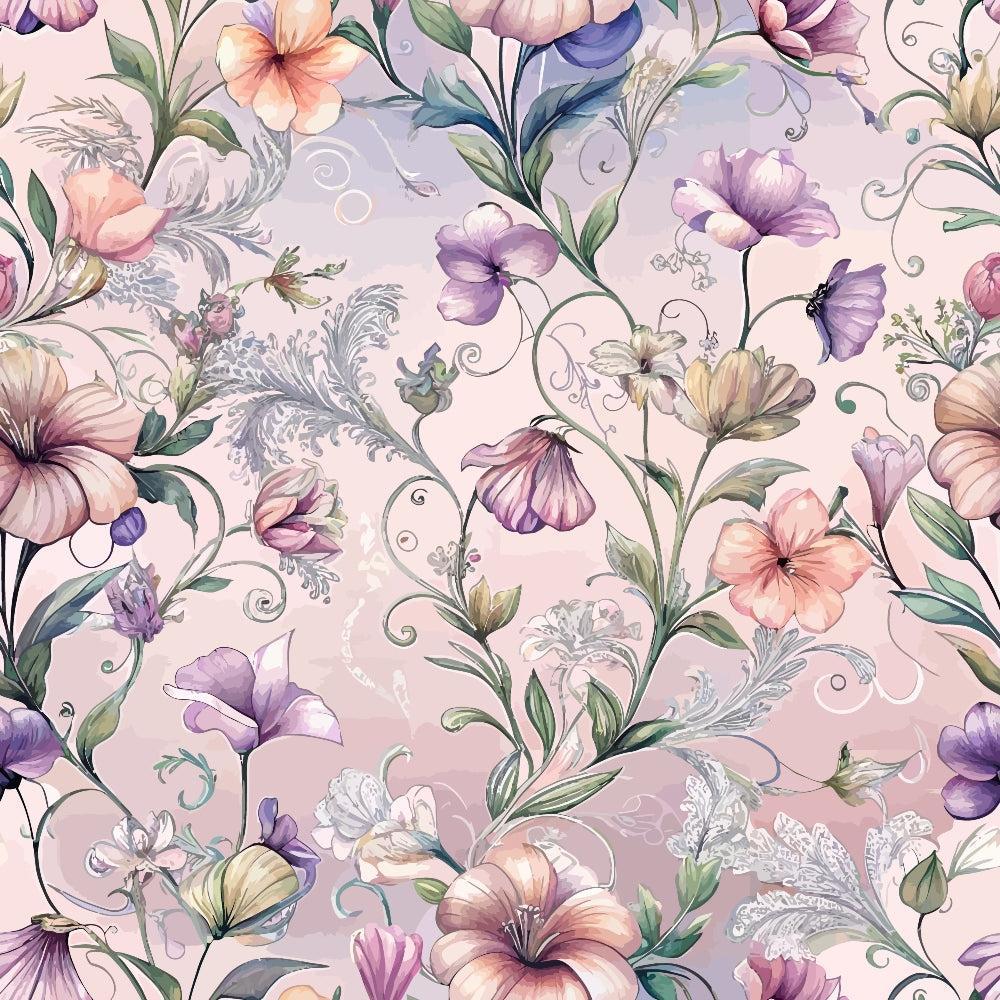 Baroque Florals Pattern 101 Quilting Cotton Fabric