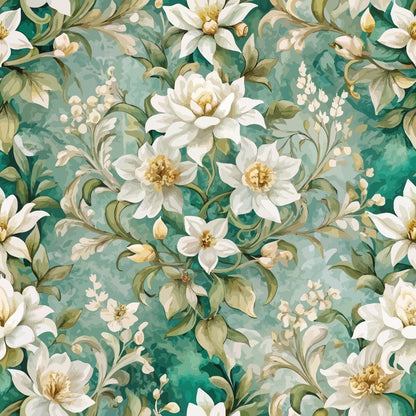 Baroque Florals Pattern 102 Quilting Cotton Fabric