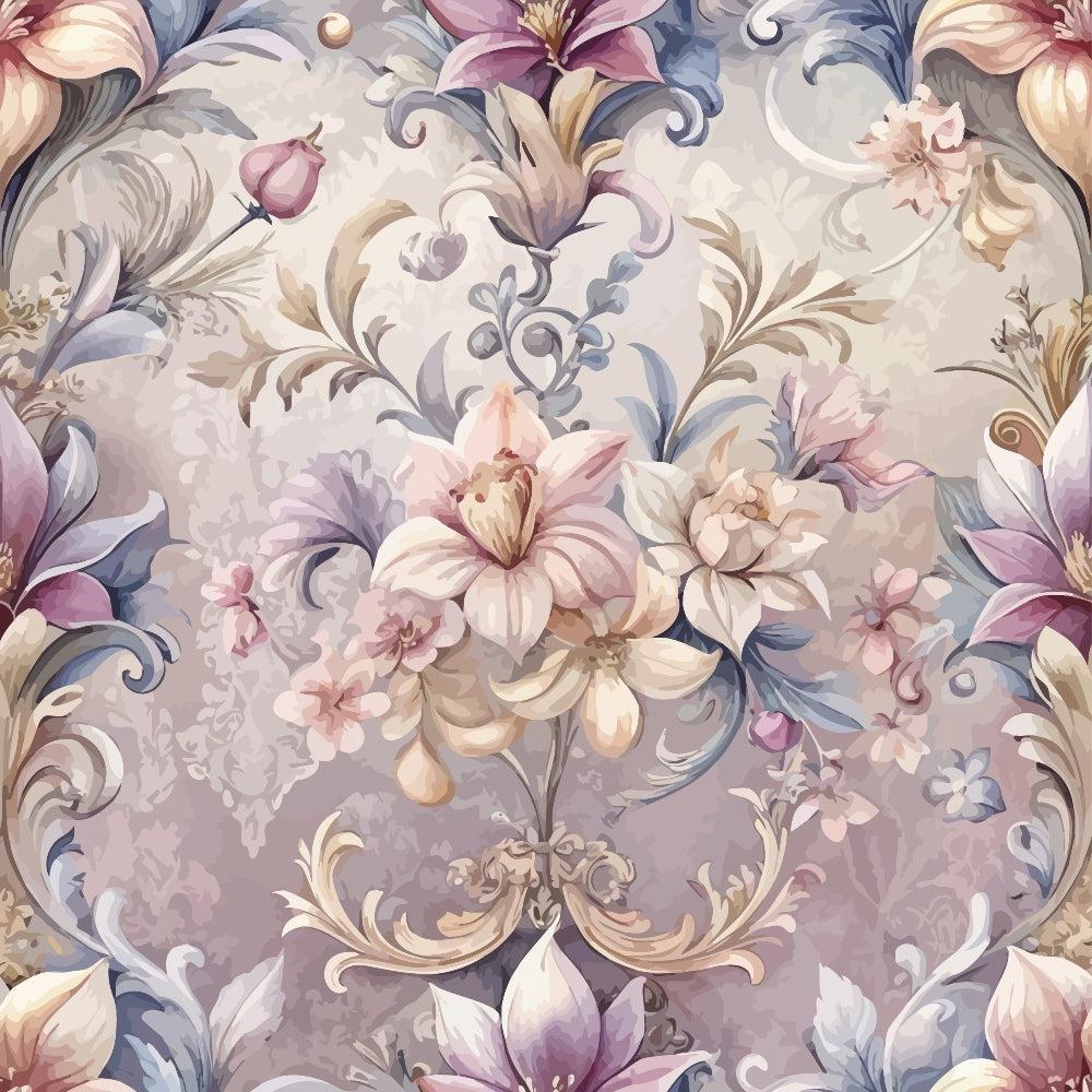 Baroque Florals Pattern 105 Quilting Cotton Fabric