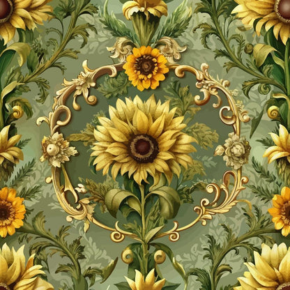 Baroque Florals Pattern 110 Quilting Cotton Fabric