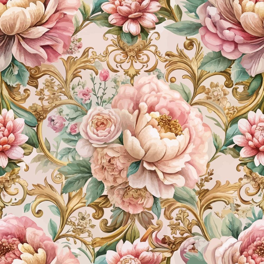 Baroque Florals Pattern 122 Quilting Cotton Fabric