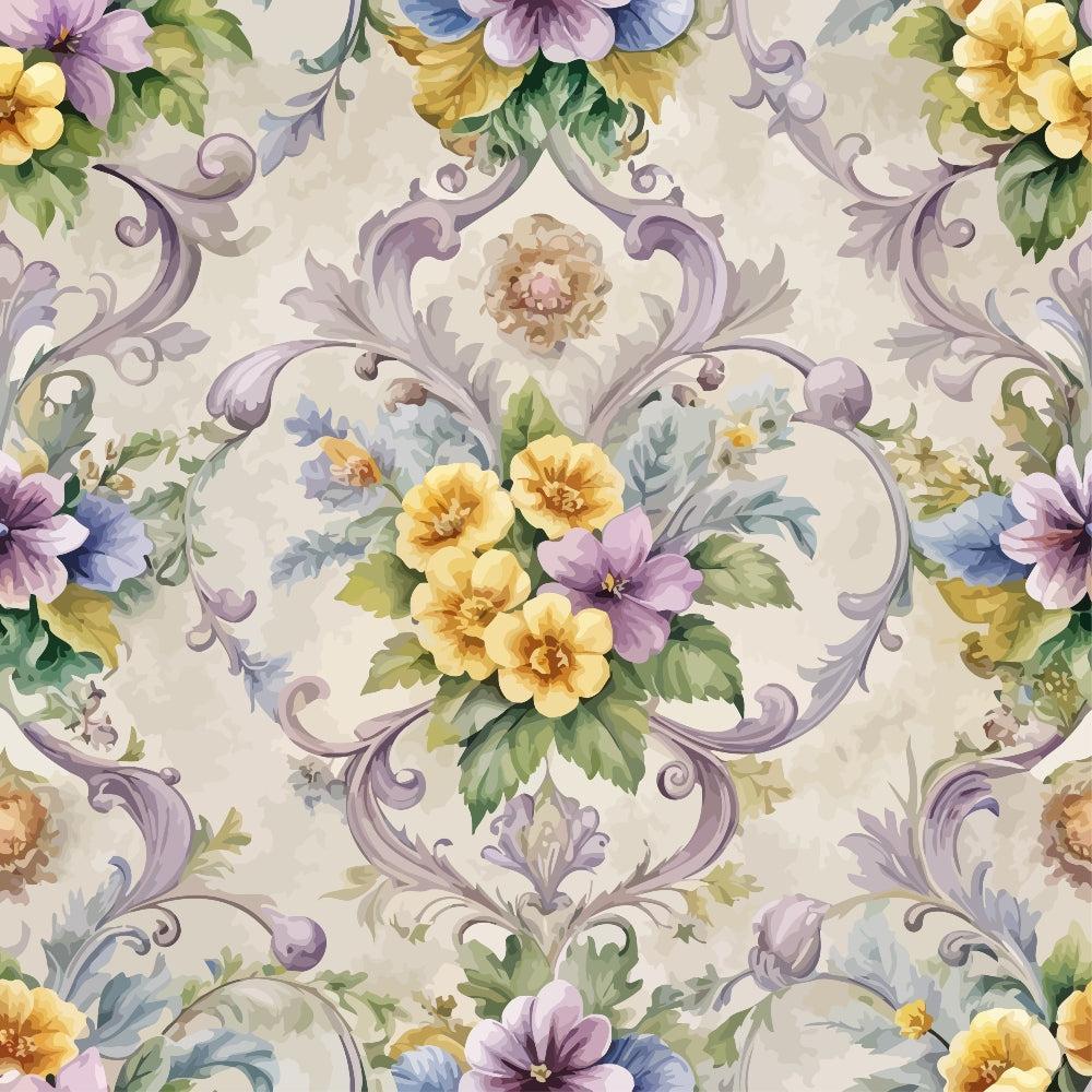 Baroque Florals Pattern 133 Quilting Cotton Fabric