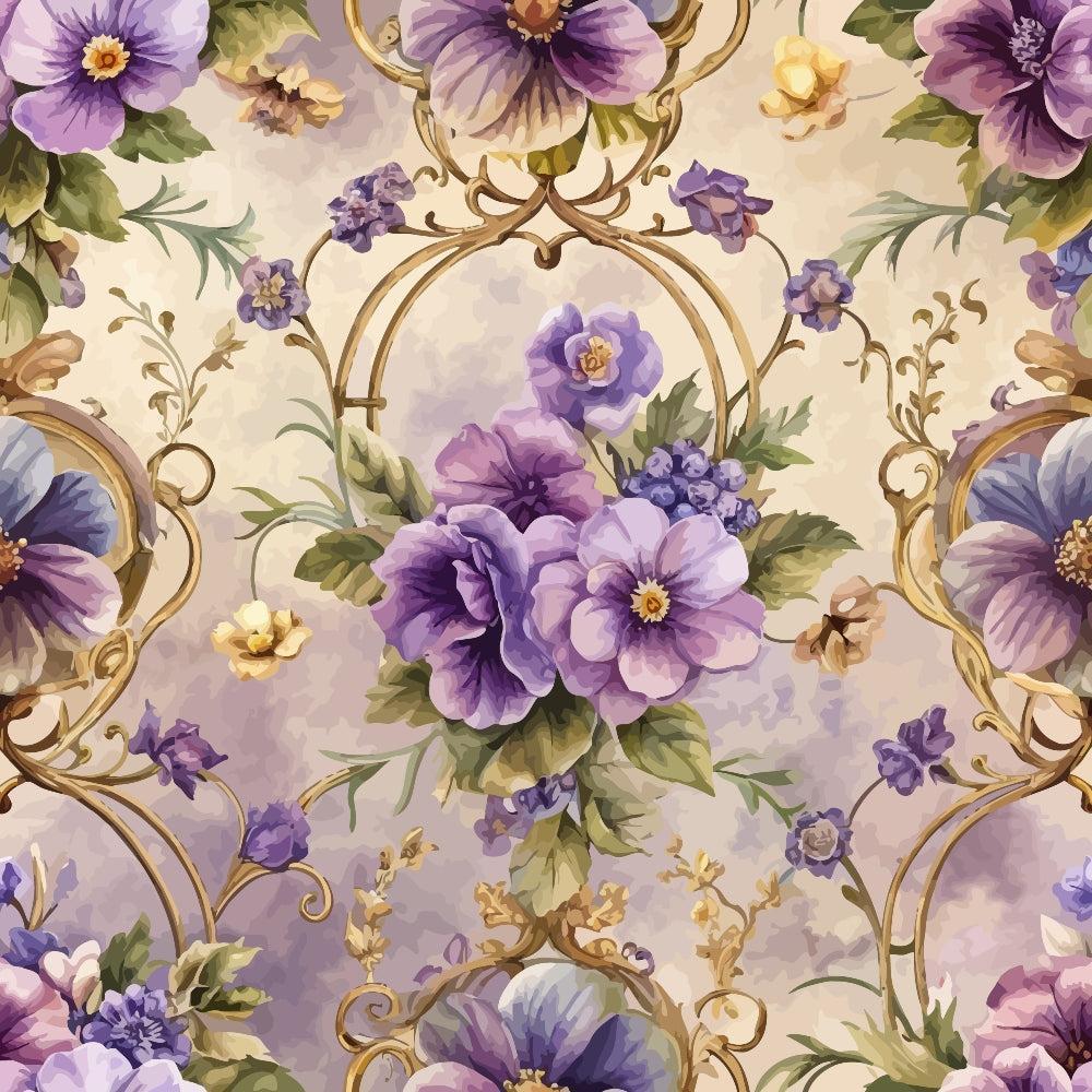 Baroque Florals Pattern 135 Quilting Cotton Fabric