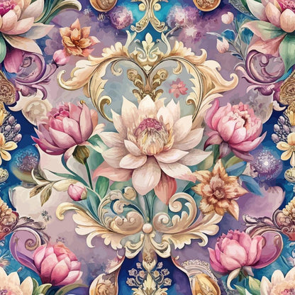 Baroque Florals Pattern 141 Quilting Cotton Fabric