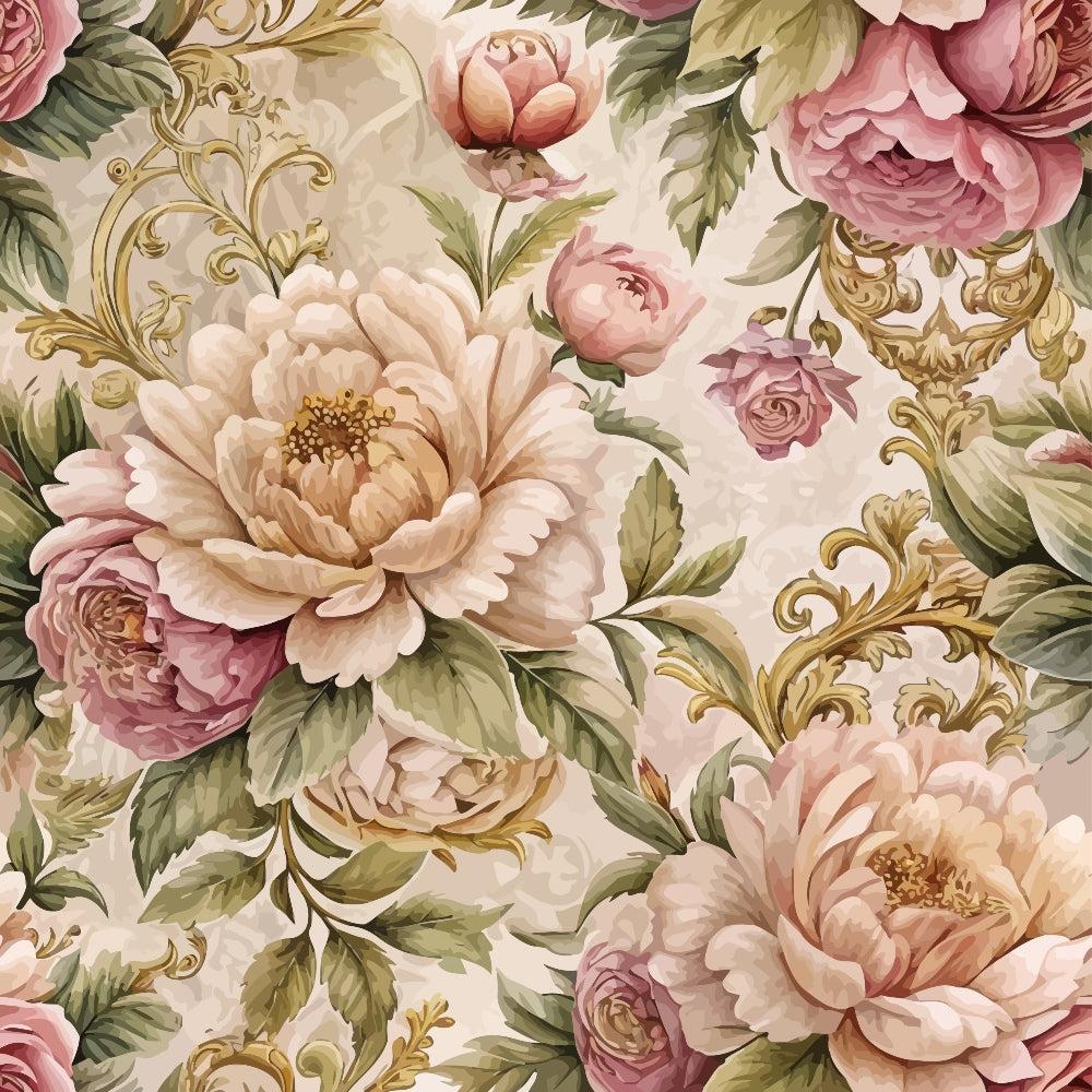 Baroque Florals Pattern 148 Quilting Cotton Fabric