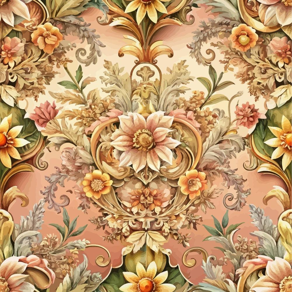 Baroque Florals Pattern 156 Quilting Cotton Fabric