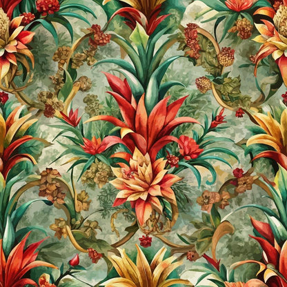 Baroque Florals Pattern 159 Quilting Cotton Fabric