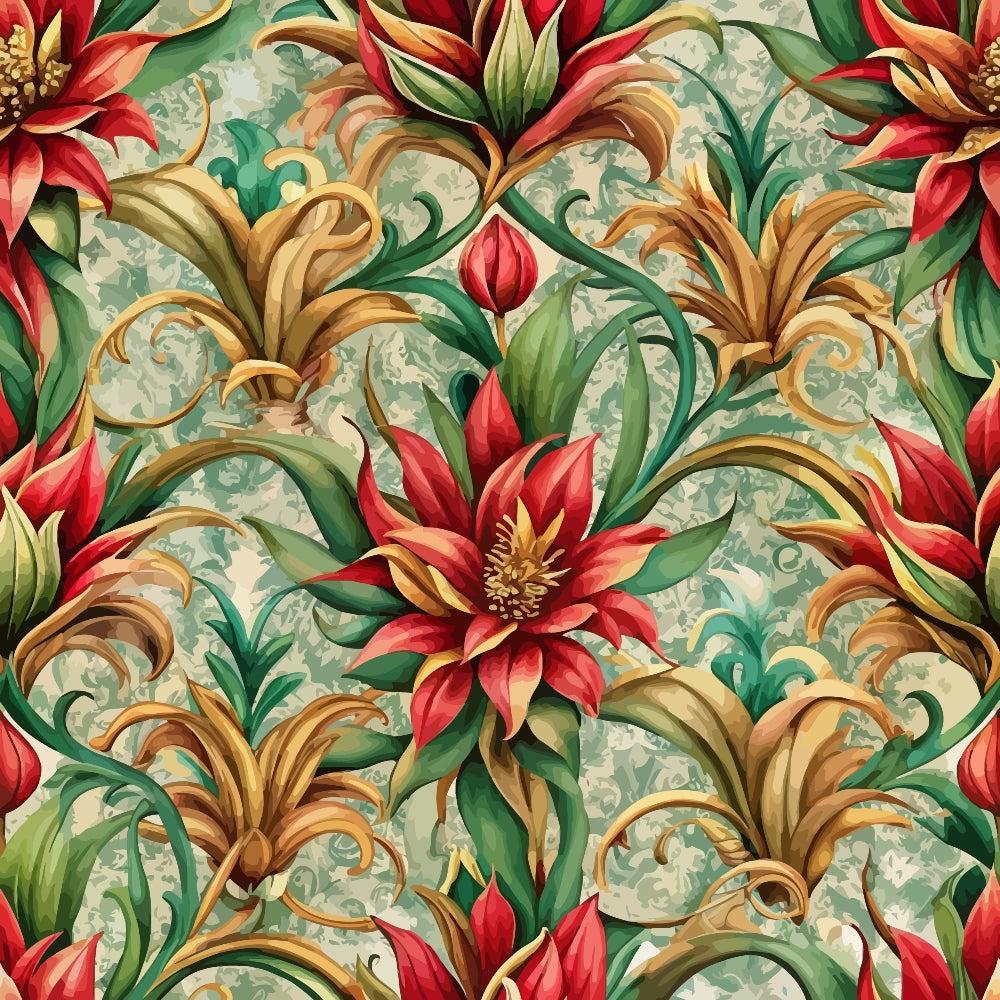 Baroque Florals Pattern 160 Quilting Cotton Fabric