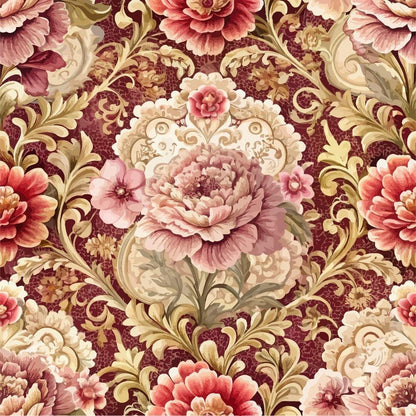 Baroque Florals Pattern 161 Quilting Cotton Fabric