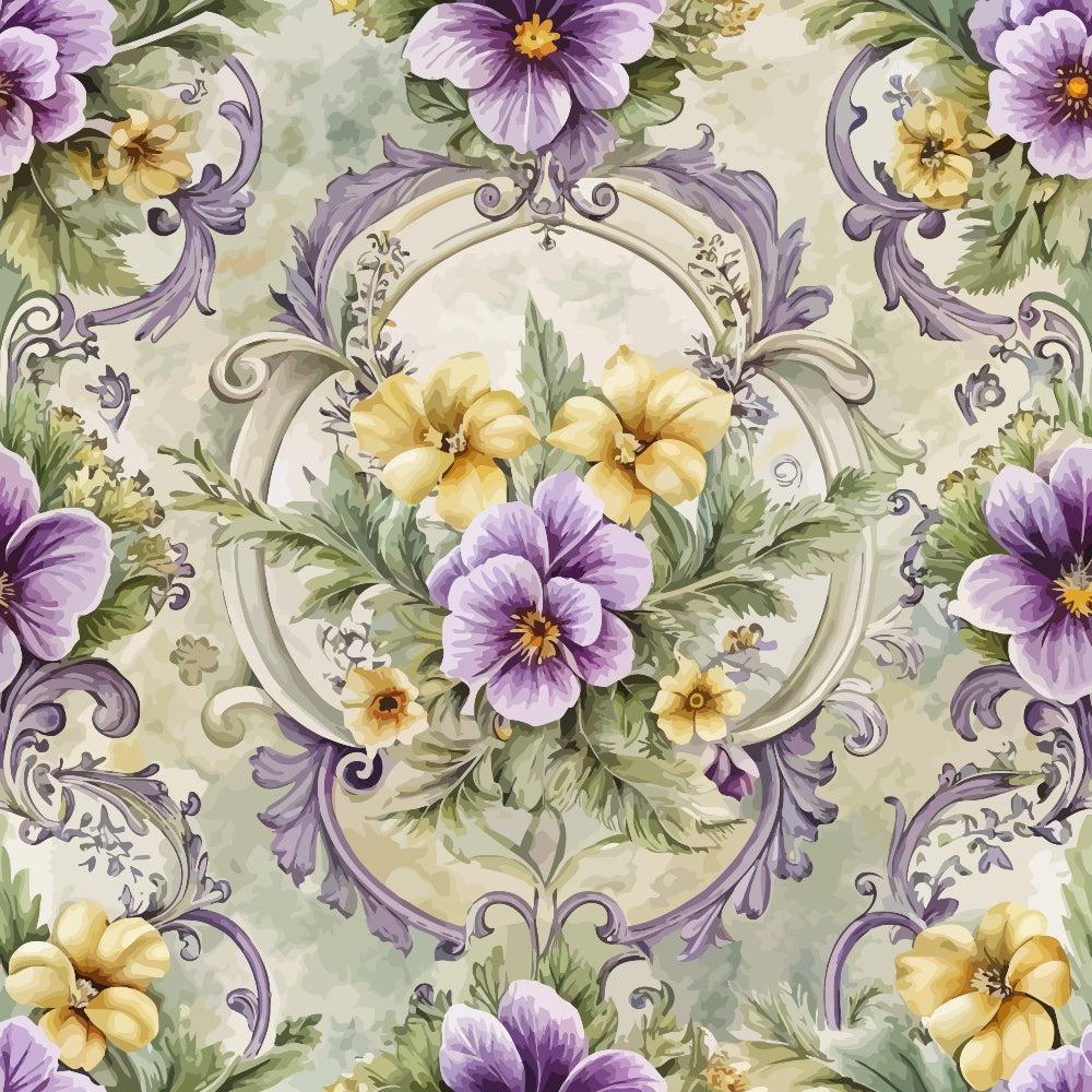 Baroque Florals Pattern 170 Quilting Cotton Fabric