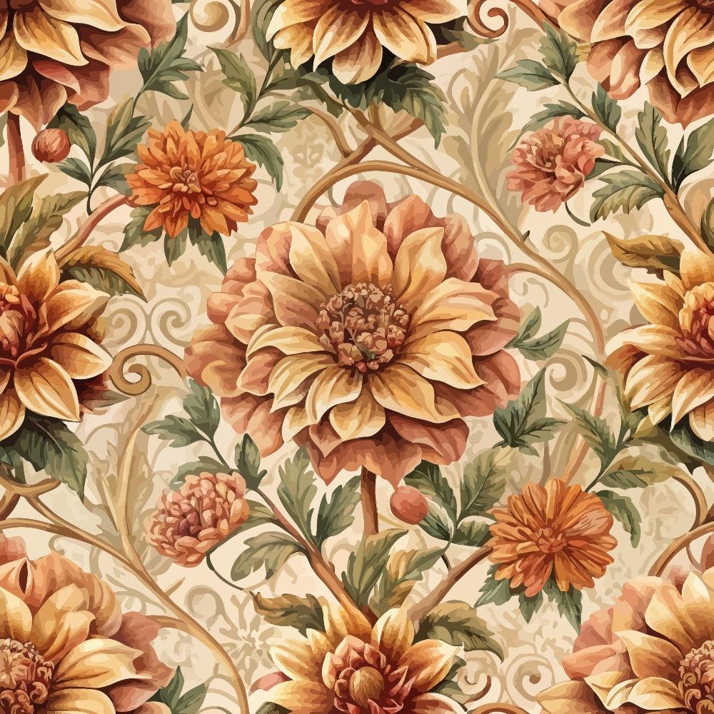 Baroque Florals Pattern 176 Quilting Cotton Fabric