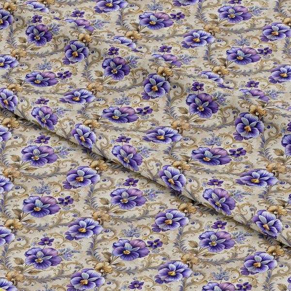 Baroque Florals Pattern 217 Quilting Cotton Fabric