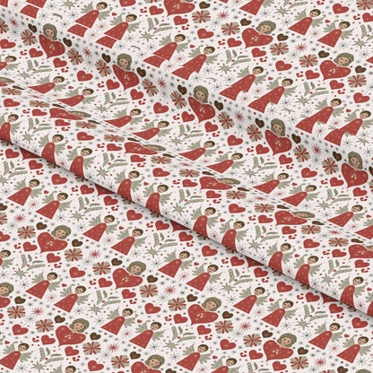 Scandinavian Folk Christmas Pattern 7 Quilting Cotton Fabric