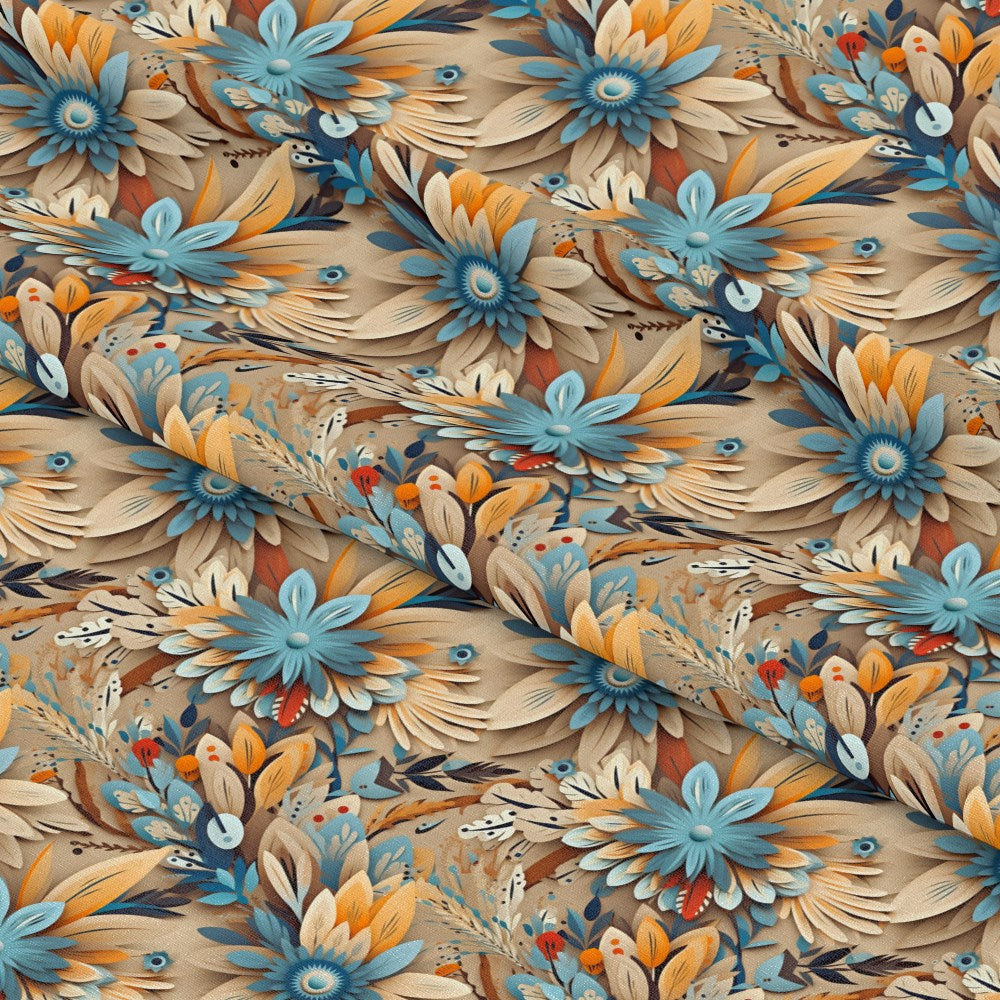 Aztec Feather Pattern 13 Quilting Cotton Fabric