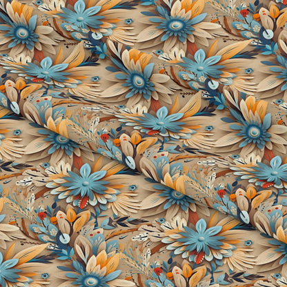 Aztec Feather Pattern 13 Quilting Cotton Fabric