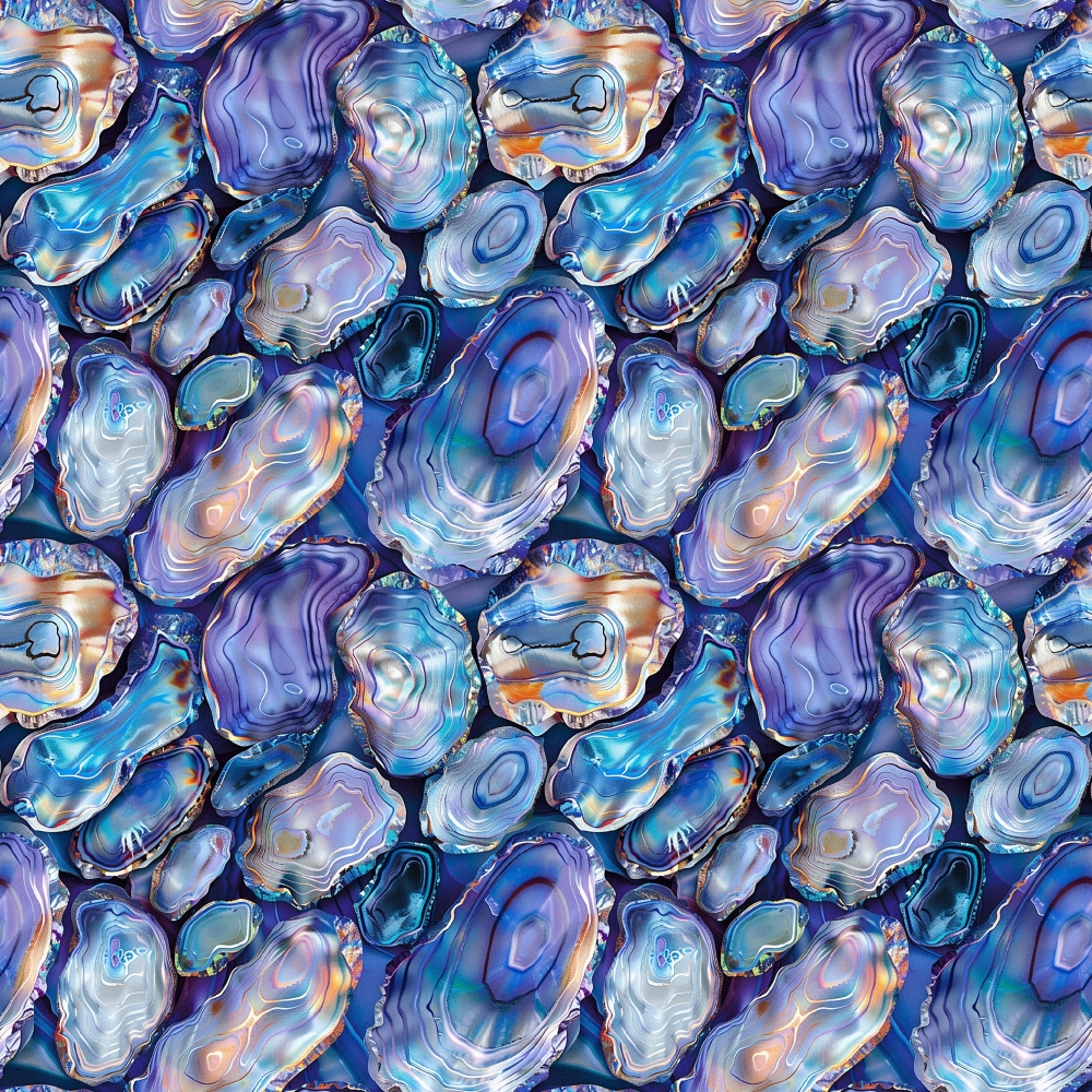 Pattern of blue and purple agate slices with swirling textures and varied shades, creating a seamless, abstract design.