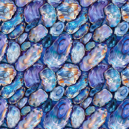 Pattern of blue and purple agate slices with swirling textures and varied shades, creating a seamless, abstract design.