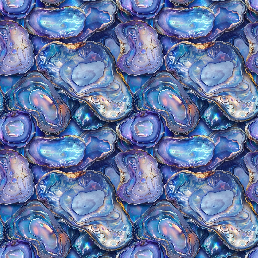 Abstract marbled pattern with swirling blue, purple, and pink hues. Resembles textured gemstones or liquid forms, creating a seamless and reflective appearance.