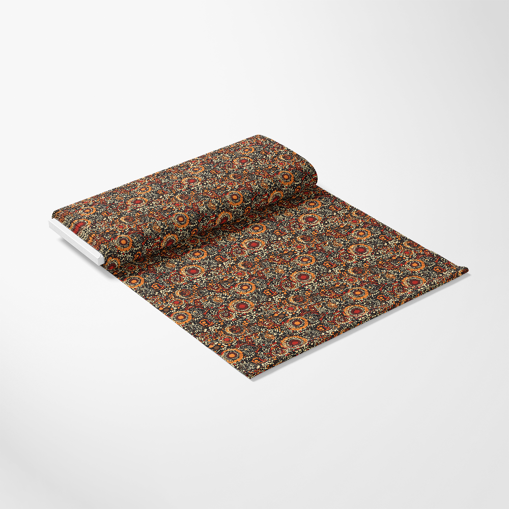 Aboriginal Circles and Dots Pattern 4 Quilting Cotton Fabric, quilting, cotton, fabric, traditional, indigenous, circles, dots, terracotta, black, beige, brown, textile, yardage, printed, soft, vibrant, handcrafted, ornamental, cultural, decorative