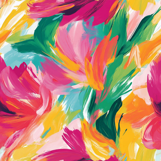 Abstract Spring Blossom Pattern 8 Quilting Cotton Fabric