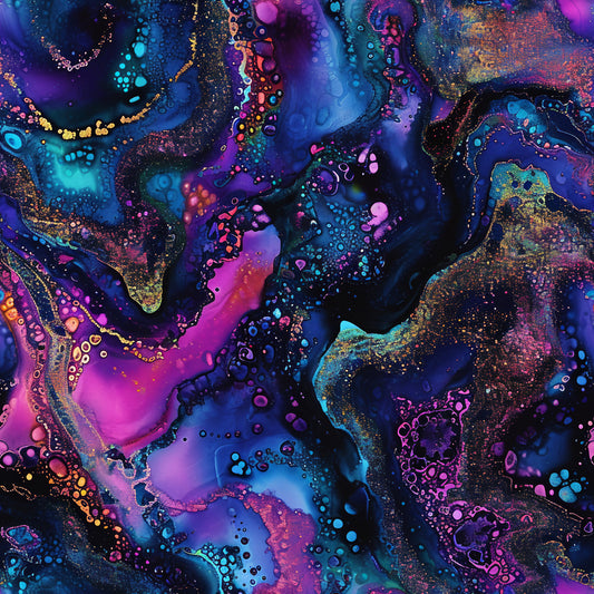 Alcohol Ink Paisley Pattern 10 Quilting Cotton Fabric