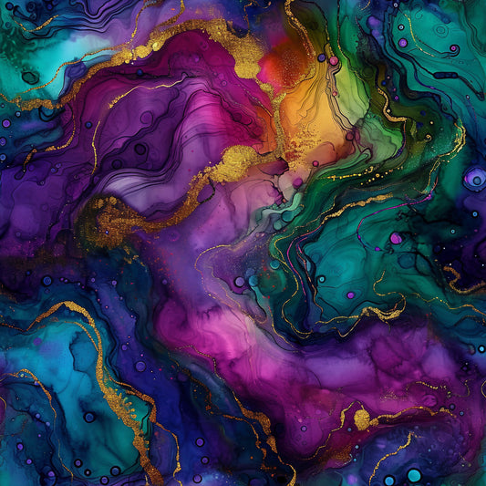 Alcohol Ink Paisley Pattern 11 Quilting Cotton Fabric