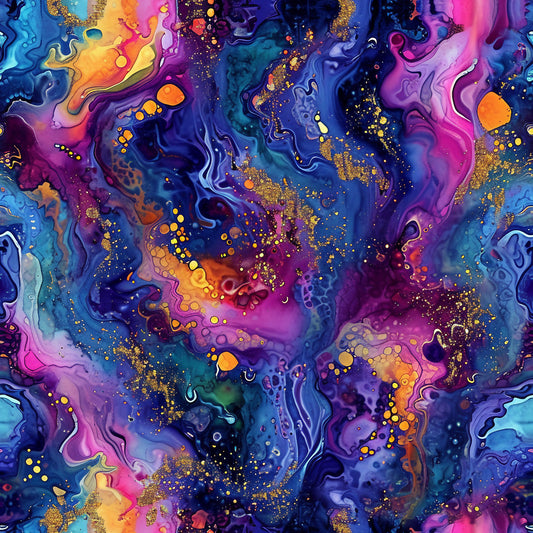 Alcohol Ink Paisley Pattern 13 Quilting Cotton Fabric