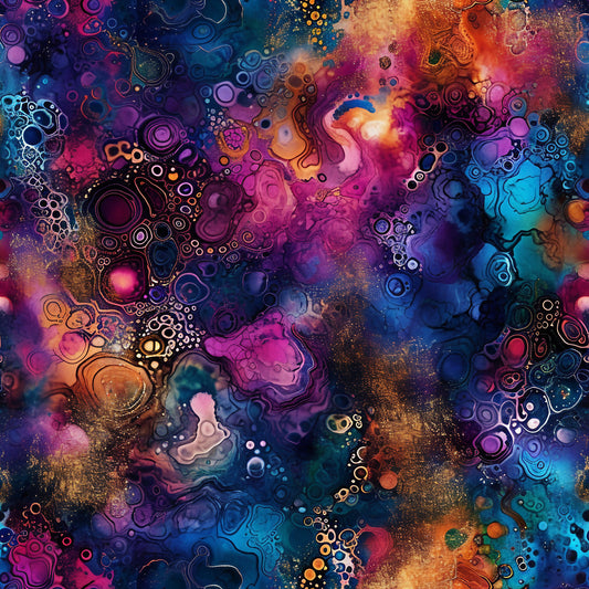 Alcohol Ink Paisley Pattern 6 Quilting Cotton Fabric
