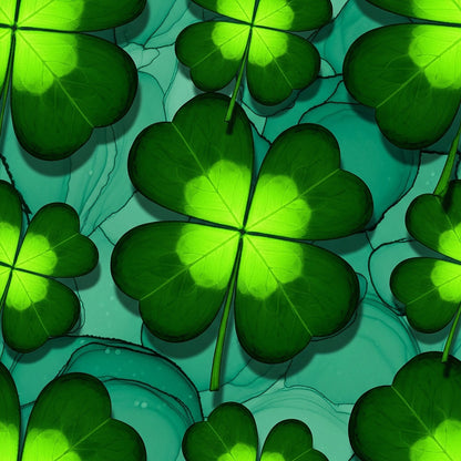 Alcohol Ink Shamrock Pattern 11 Quilting Cotton Fabric
