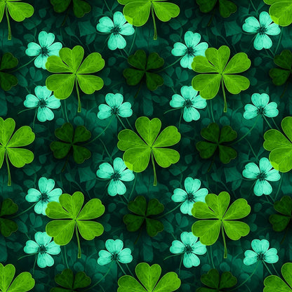 Alcohol Ink Shamrock Pattern 13 Quilting Cotton Fabric