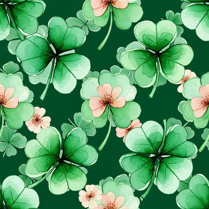 Alcohol Ink Shamrock Pattern 1 Quilting Cotton Fabric