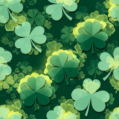Alcohol Ink Shamrock Pattern 27 Quilting Cotton Fabric