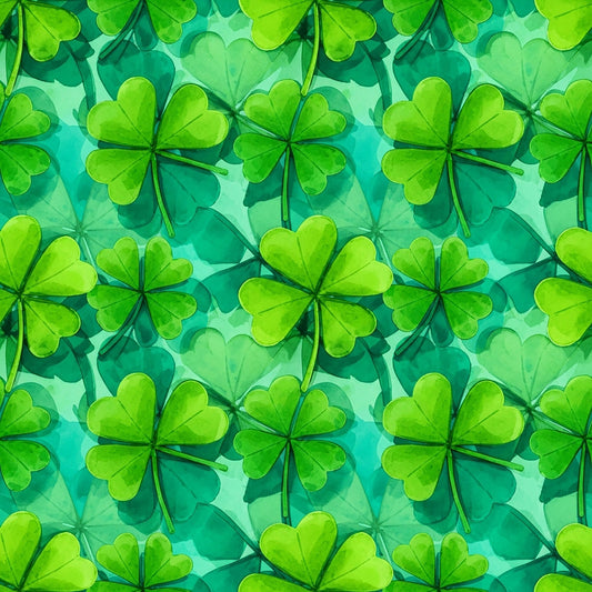 Alcohol Ink Shamrock Pattern 28 Quilting Cotton Fabric
