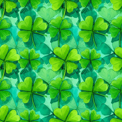 Alcohol Ink Shamrock Pattern 28 Quilting Cotton Fabric
