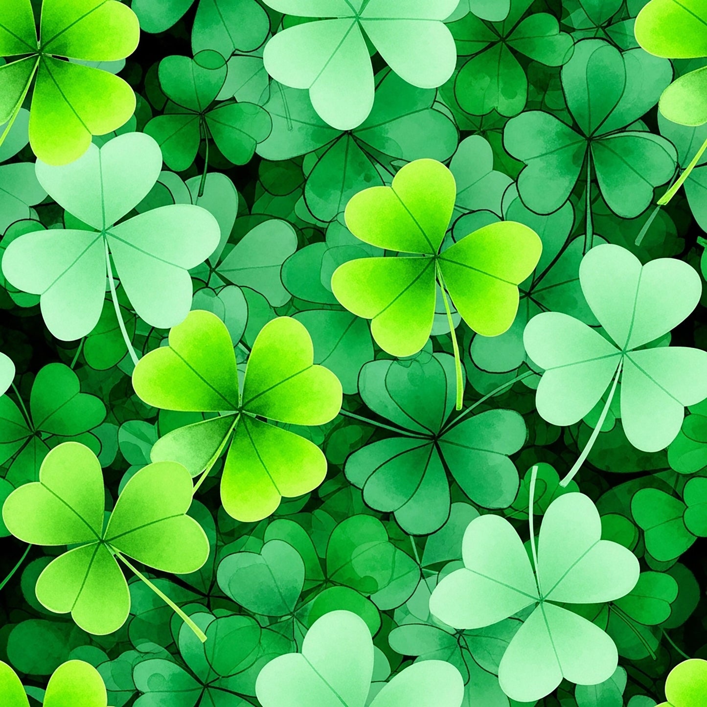 Alcohol Ink Shamrock Pattern 2 Quilting Cotton Fabric