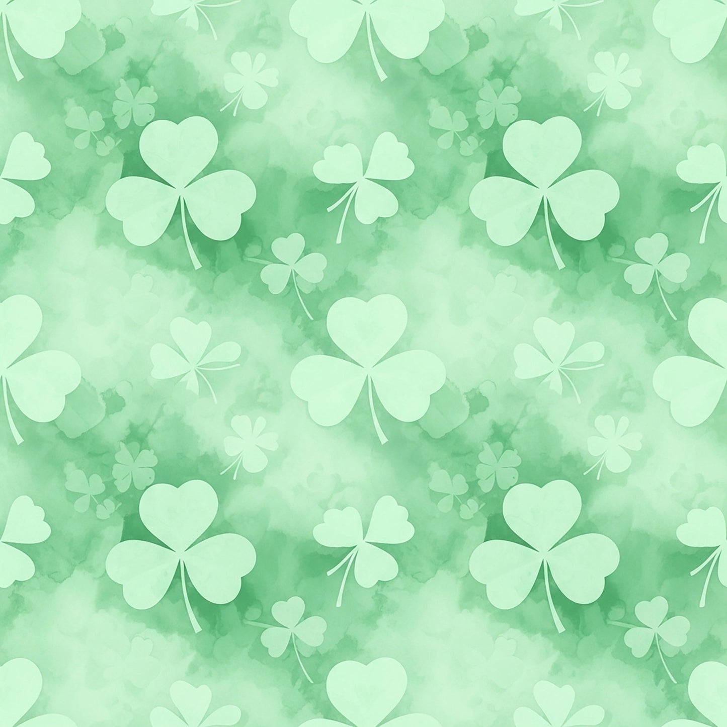 Alcohol Ink Shamrock Pattern 3 Quilting Cotton Fabric