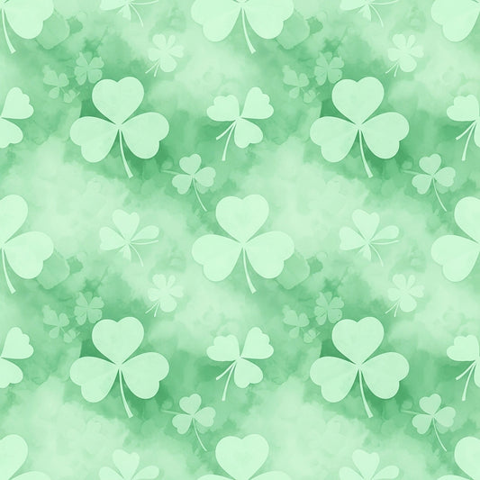 Alcohol Ink Shamrock Pattern 3 Quilting Cotton Fabric